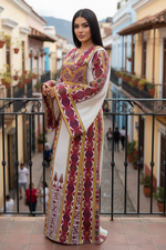 Load image into Gallery viewer, Sitt Al-Kul Thobe Embroidered Palestinian Fellahi
