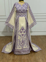 Load image into Gallery viewer, Absolutely Stunning Embroidered Palestinian Fellahi Thobe With Matching Headpiece &amp; overskirt
