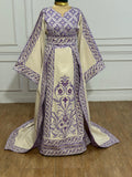 Absolutely Stunning Embroidered Palestinian Fellahi Thobe With Matching Headpiece & overskirt