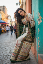 Charger l'image dans la galerie, Jacquard-Embroidered Palestinian Thobe Featuring Wide Sleeves
