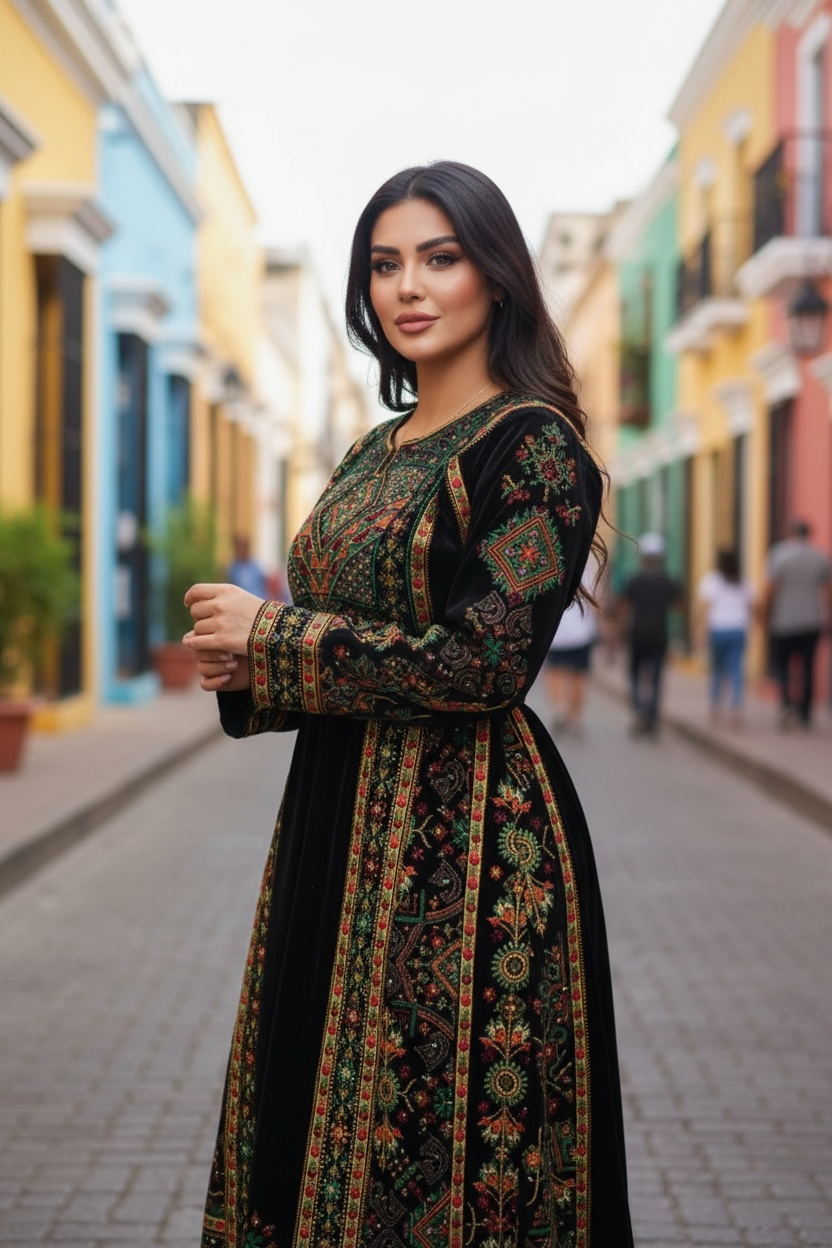 Green Velvet Stunning Thoub