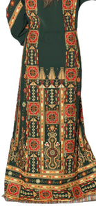 Green Malacca Embroidered Jordanian Palestinian Thoub Dress