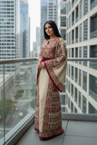 Maroon Embroidered Thobe Palestinian Fellahi Thobe with Belt