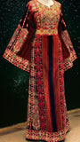 Jennah wnar Malacca Thoub Silk Velvet  Embroidery Thoub