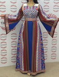 Majdalway Blue Embroidered Palestinian Fellahi Thobe