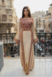 Simply Beige Thoub Embroidered Palestinian