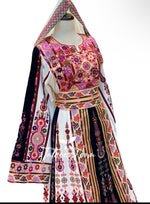 Load image into Gallery viewer, Velvet Bridal Thoub Multicolor Stone Embroidery Thobe
