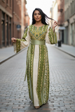 Green Embroidery Traditional Thobe