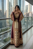 thoub Embroidered Palestinian Fellahi Thobe With Belt