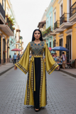 Simply Elegant Wide Sleeve Thoub Embroidered Palestinian Thobe