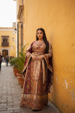 Embroidered Palestinian Thobe Featuring Wide Sleeve