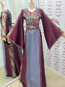 Gray Simple Elegant Embroidered Dress
