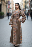 The Caramel Silk Thobe Palestine Thoub