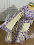 Absolutely Stunning Embroidered Palestinian Fellahi Thobe With Matching Headpiece & overskirt