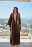 Silk Velvet Bisht Embroidery open Free Size