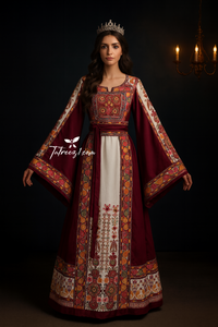 Stunning Embroidery Traditional Embroidered Palestinian Fellahi Thobe
