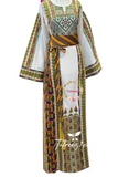 Etameen Traditional Green Embroidered Palestinian Fellahi Thobe