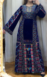 Purple ,Maroon, Blue Emberoidery Velvet Stone Embroidery Thobe