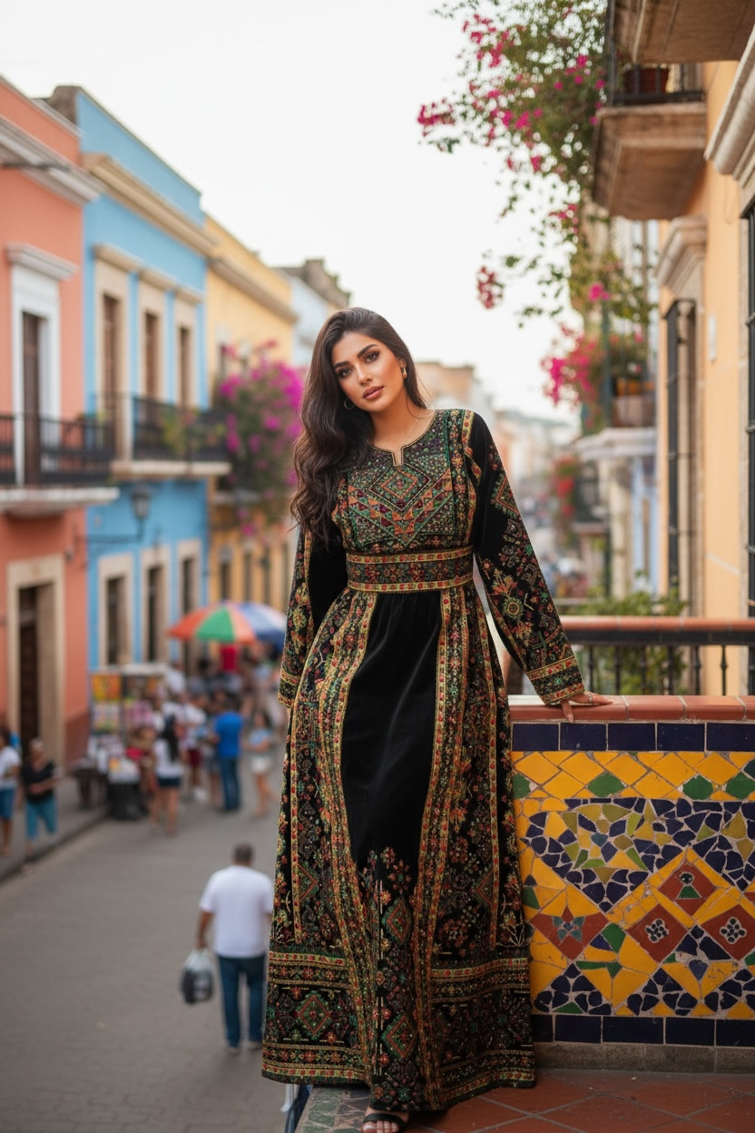 Green Velvet Stunning Thoub