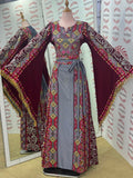 Al-Fidda The Winged Metallic Gray with Wine Accents Thoub