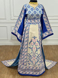 Embroidered Palestinian Fellahi Thobe With Matching Headpiece & overskirt
