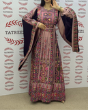 Deep  Embroidery Traditional Palestinian Thobe Machine Made
