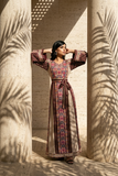Beige Silk Thobe Palestine Dress
