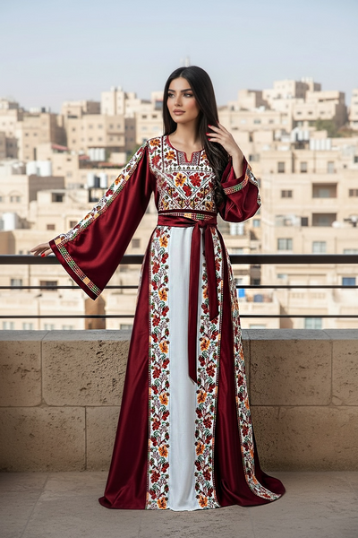 embroidery silk dress Elegance in Silk Custom Embroidered Dress