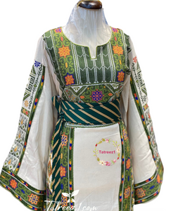 Etameen Traditional Embroidered Palestinian Fellahi Thobe