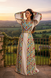 Blooming Elegant Thoub Embroidered Palestinian Thobe