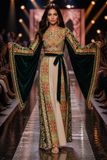 The Winged Metallic with Green Accents Thobe