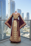 thoub Embroidered Palestinian Fellahi Thobe With Belt
