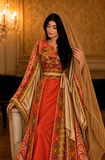 The Winged Metallic Palestinian Coral Burnt Terracotta Thoub