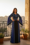 The Blue silk Fashion Dress