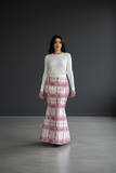 Pre-Order Customized Luxury Long Fully Embroidered Maxi Skirt