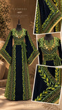 Green Palestinian Green Olive Thobe Embroidery