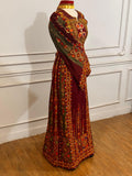 Beautiful Maroon Embroidered Palestinian Fellahi Thobe
