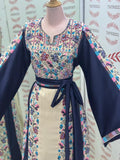 Eid collection Blooming Elegant Dress Embroidered Palestinian Thobe