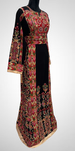 Charger l&#39;image dans la galerie, Stunning Multicolored Embroidered Palestinian Fellahi Thobe
