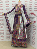 Purple Traditional Palestinian Thobe – Richly Embroidered Elegance