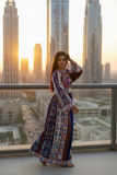 Majdalway Blue Embroidered Palestinian Fellahi Thobe