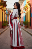The Ruby Wrap Embroidered Palestinian Thobe with Matching headpiece