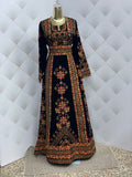 Golden Embroidery Velvet Embroidery Palestinian Fellahi Thobe