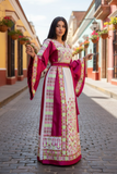 Pink Embroidered Palestinian Thobe Reversible Belt