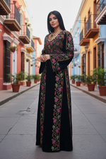 Load image into Gallery viewer, Black Velvet Bloom Stunning Thoub
