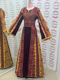 Maroon Silk Velvet Luxurious Golden Kasab Embroidery