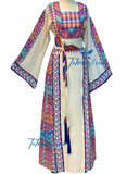 Simply Elegant Etameen Beautiful Traditional Off-white Color  Matching Kashmir Belt