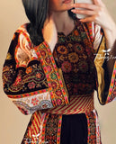 Malacca Thoub Velvet Maroon Embroidery Thoub