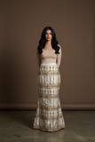 Pre-Order Customized Luxury Long Fully Embroidered Maxi Skirt