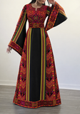 Majdalway Red Embroidered Palestinian Fellahi Thobe